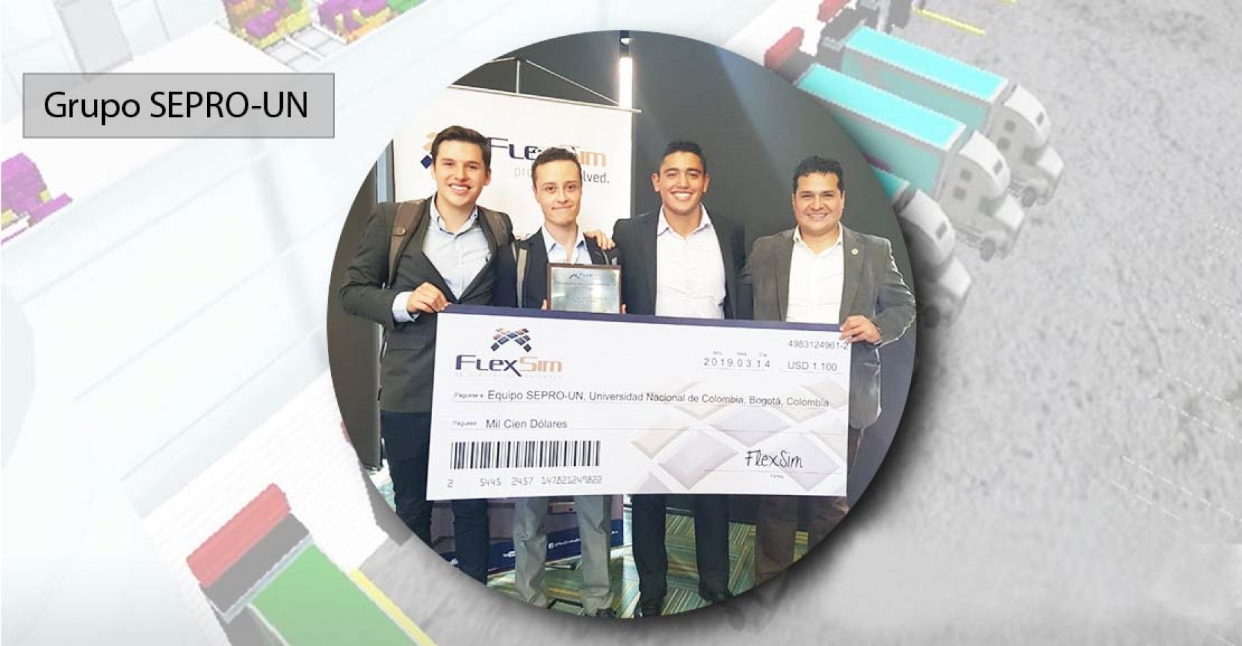 Reconocimiento a estudiantes de Ingeniería Industrial en concurso latinoamericano de simulación en logística