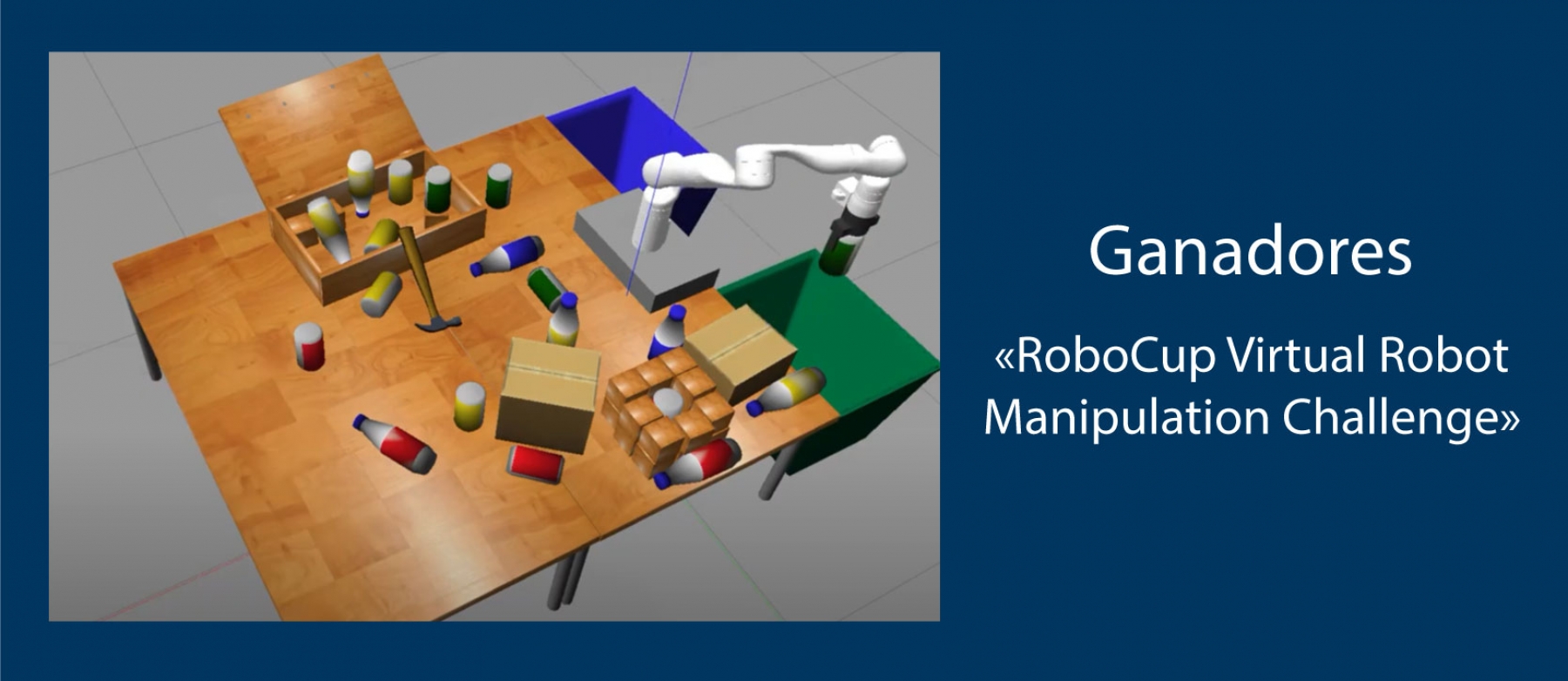 Estudiantes de Ingeniería Mecatrónica ganaron el concurso «RoboCup Virtual Robot Manipulation Challenge»