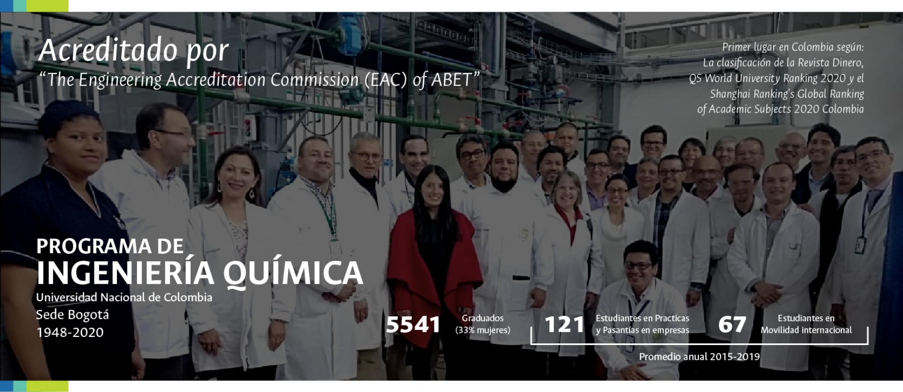 Acreditan internacionalmente al Programa de Ingeniería Química sede Bogotá
