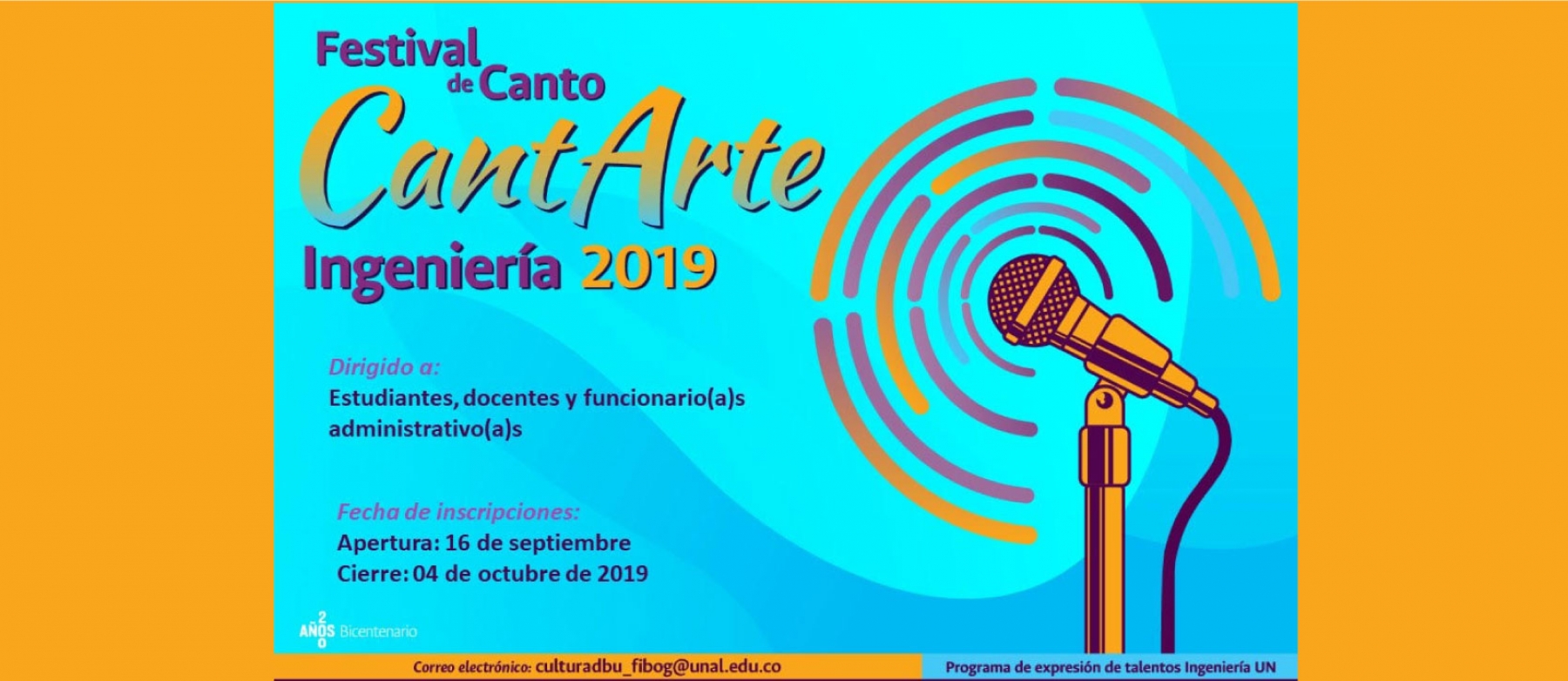 Por primera vez en Facultad de Ingeniería el Festival «CANTARTE INGENIERÍA 2019»