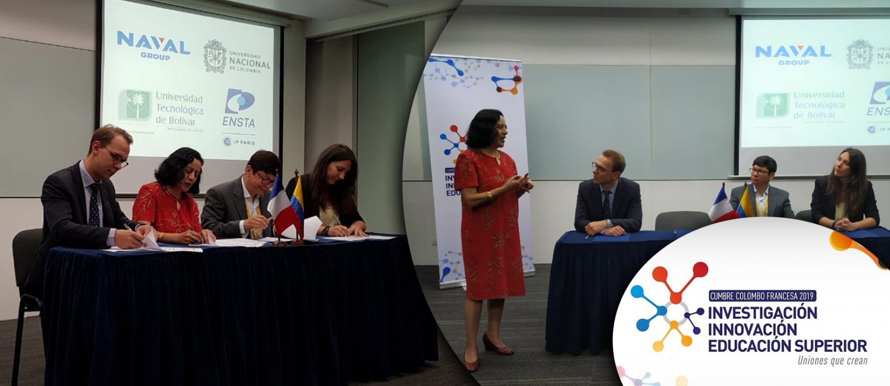 Se firma carta de intención que promueve colaboración entre ENSTA, Naval Group, la U.N. y la Universidad Tecnológica de Bolívar