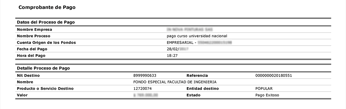 Comprobante de pago