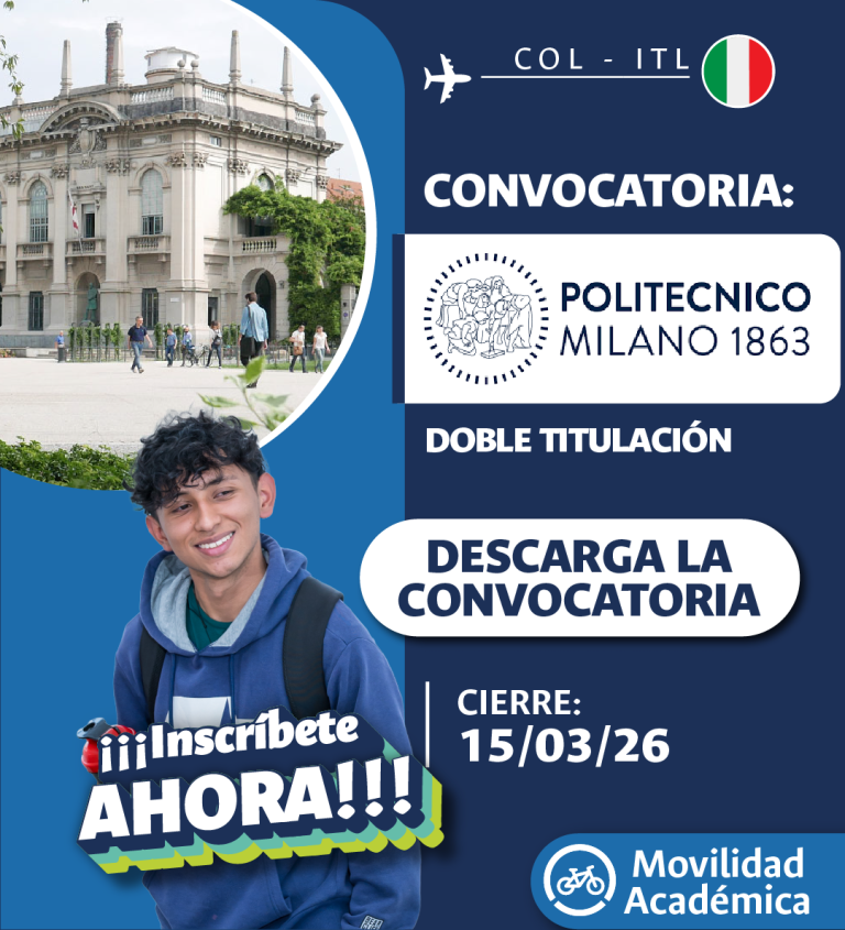 Convocatoria de doble titulación con el Politécnico de Milán: una oportunidad para proyectar el talento de Ingeniería a nivel internacional